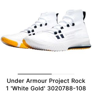 Men’s Under Armour Project Rock 1 'White Gold' size 11